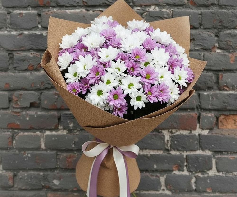 Букет цветов из: Хризантемы в Медвежьегорске