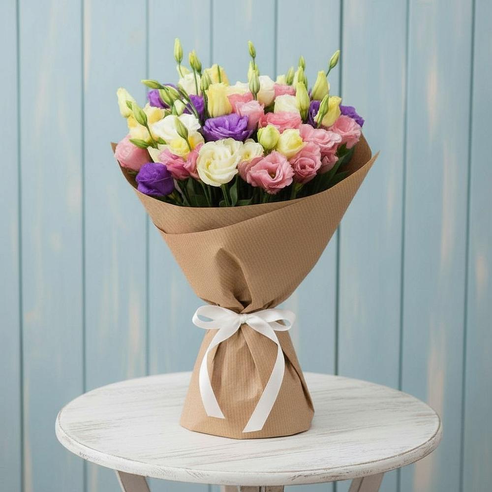 Букет цветов из: Лизиантусы в Медвежьегорске