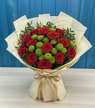 Букет цветов из:  Розы и Хризантемы в Медвежьегорске